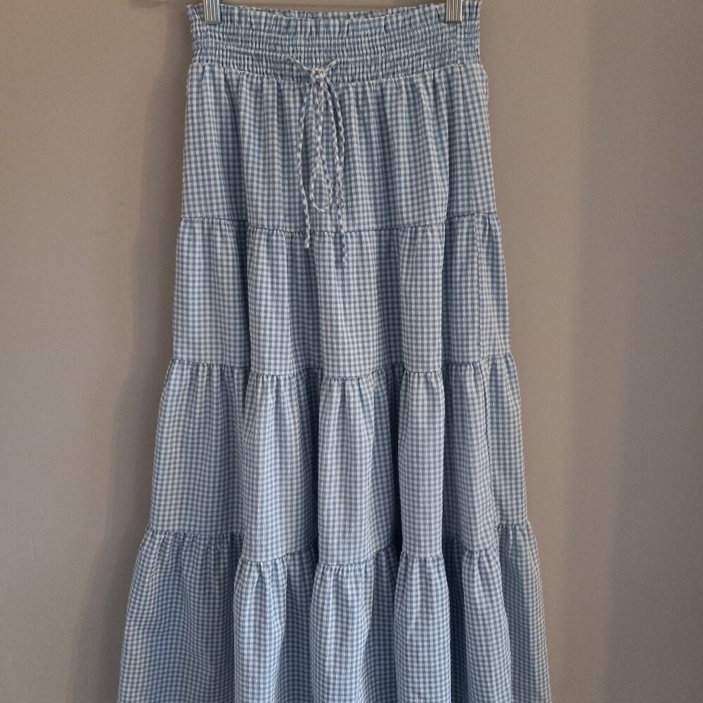 Checkered Maxi Skirt